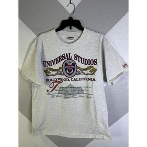 Vintage Nutmeg Mills Universal Studios Single Stitch Embroidered T-Shirt Size XL